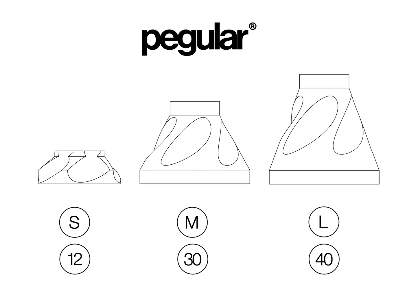 pegular® - 3-pack - Svart